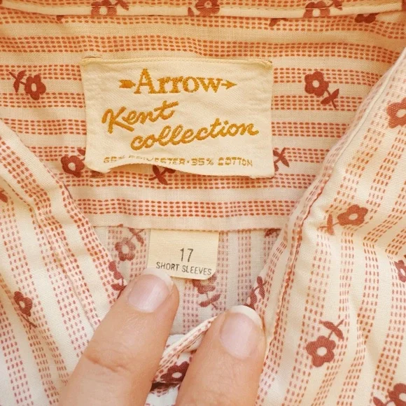 Vintage Men's Pink Flower Printed Shirt - Picture 3 of 4